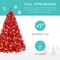 Artificial Christmas Tree Hinged Pine with 250 Lights, 1,000 Tips & Foldable Base Pre-Lit Outdoor Holiday Decor